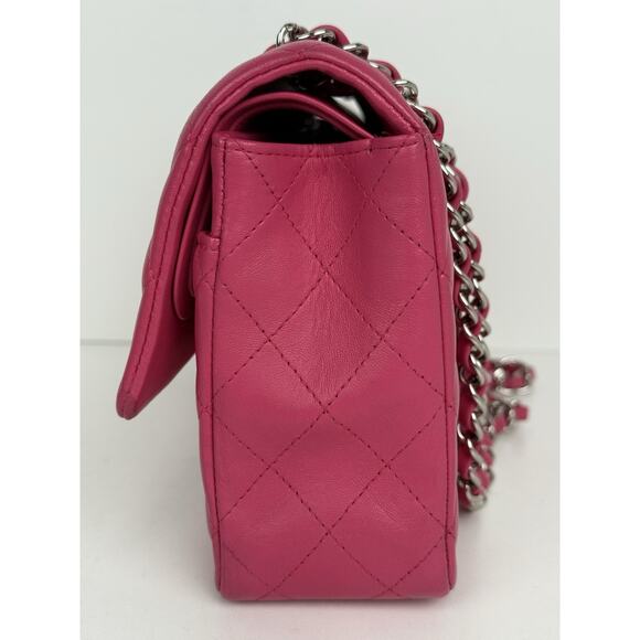 Chanel Lambskin Quilted Medium Double Flap Bag Pink with Silver Hardware B-4 - Picture 4 of 16
